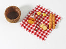 1:12 Dollhouse Miniature Vintage Picnic Baskets w Food C122