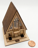 1:144 Laser Cut A-Frame Cabin Dollhouse Kit /DIY Dollhouse SMA HS012