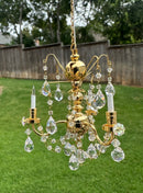 Clearance Sale: 1:12 Dollhouse Miniatures 3 Arm Crystal l Chandelier HH CK3019