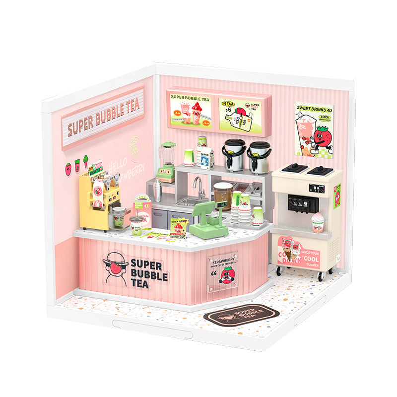 Clearance Sale 1/24 Plastic Miniature House - Double Joy Bubble Tea RL DW006