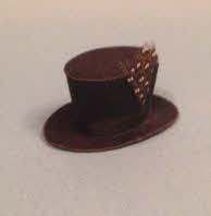 1:12 Dollhouse Miniature Oval Top Hat kit Black DI DF512-A