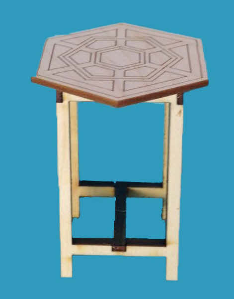 1:12 Dollhouse Miniature Patio Side Table Kit DI DF124