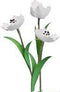 1:12 Dollhouse Miniature Flower Kit Tulip White / Miniature Garden IBM 001-0051