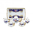 1:12 Dollhouse Miniature Tea Set Baronsse Royal Blue RP 1.346/6