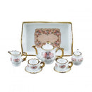 1:12 Dollhouse Miniature Coffee Set - Classic Rose Pattern RP 1.349/6