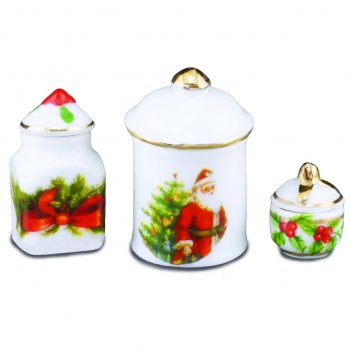 1:12 Dollhouse Miniature 3 Christmas Jars Set RP 1.825/5