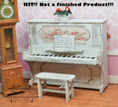 1:12 Dollhouse Miniature Piano and Bench Kit SMA F004