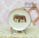 1:12 Dollhouse Miniature Decorative Dog Plate / Chin / Spaniel Plate BB CDDU-3