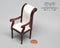 1:12 Dollhouse Miniature Armchair w/White Fabric /Miniature Furniture AZ CL10849