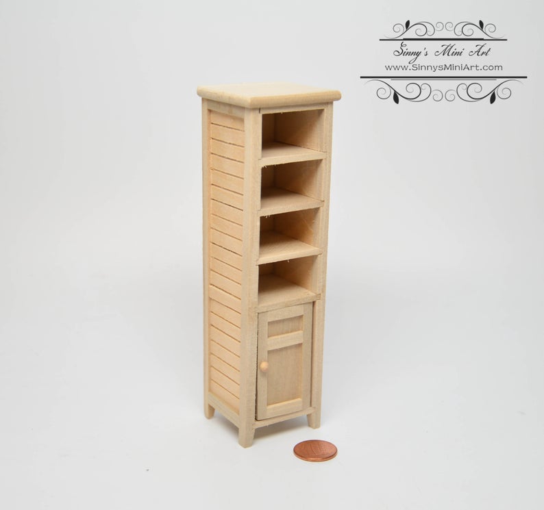 1:12 Dollhouse Unfinished Miniature Bath Cabinet / Miniature Furniture AZ CL08709