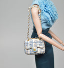 1:6 Miniature Doll Handbag/ Miniature luxury Bag MJ C57-Blue