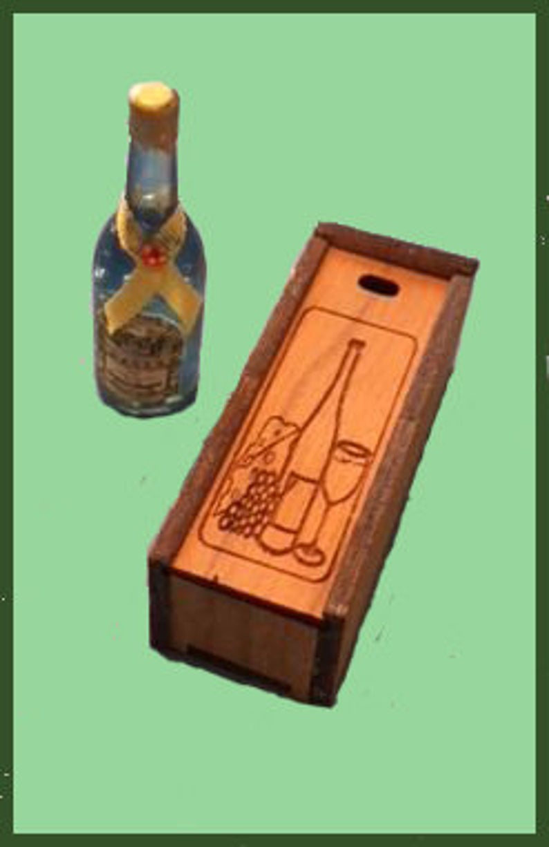 1:12 Dollhouse Miniature Wine Box Kit/ Miniature Furniture DI DF126