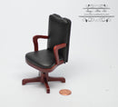 1:12 Dollhouse Miniature Black Swivel Desk Chair/Miniature Furniture AZ M0713