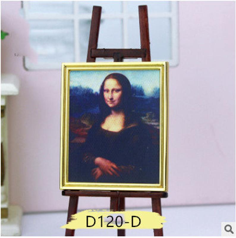 1:12 Dollhouse Miniature Painting Mini Picture/Miniature Photo Da Vinci D120-D