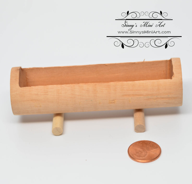 1:12 Dollhouse Miniature Log Planter / Dollhouse Flower Box BD WB005