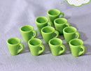 10 PC of 1:12 Dollhouse Miniature Green Cup F41-E