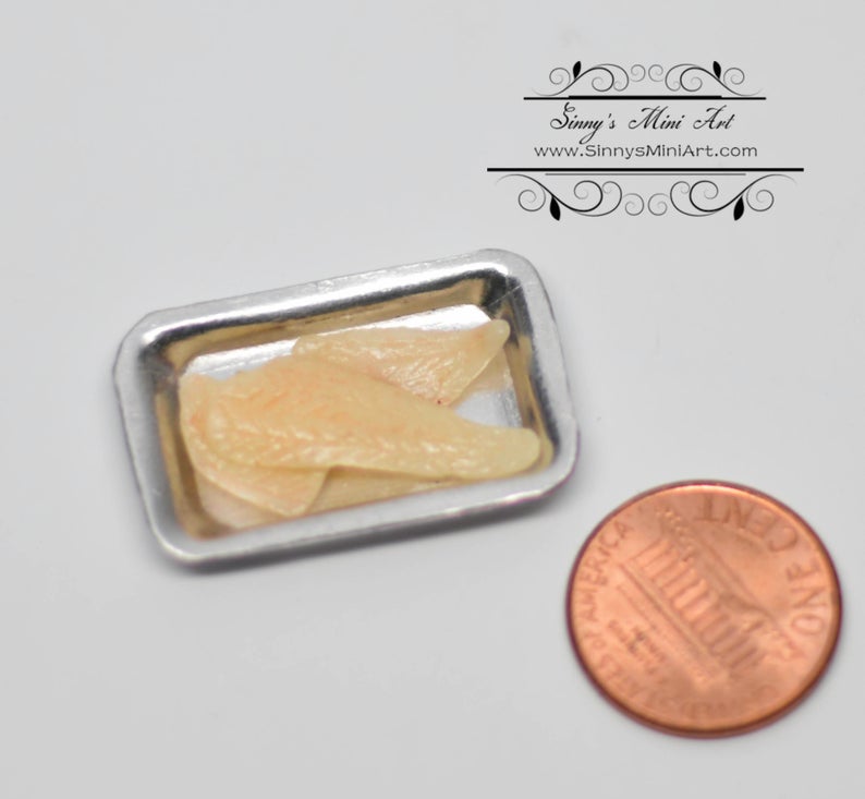 DIS 1:12 Dollhouse Miniature Sole Filet/ Miniature Seafood AZ A2858