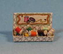1:12 Dollhouse Miniature Thread Box Kit / Miniature DIY DI FS507