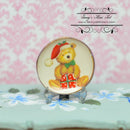 1:12 Dollhouse Miniature Christmas Bear Decorative Plate BB CDD467-2