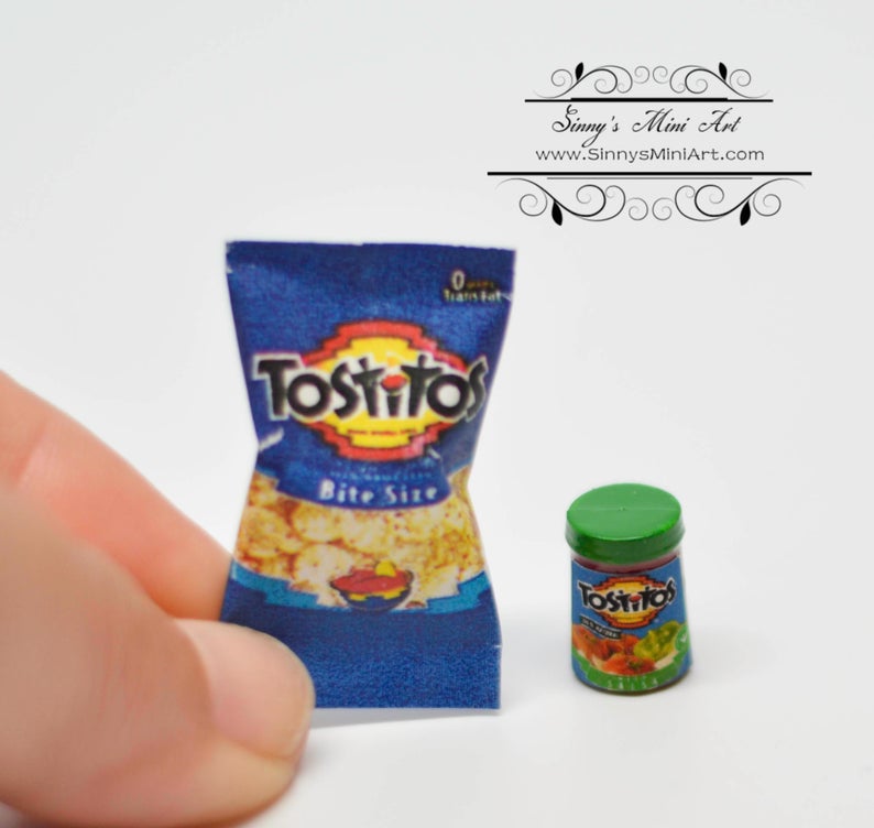 1:12 Dollhouse Miniature Tostitos with Salsa / Miniature Food 54183S