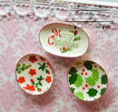 1:12 Dollhouse Miniature Christmas Dinnerware Plate Set BB CDD117