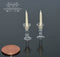 1: 12 Dollhouse Miniature Candles with Glass Candlestick Holders BD H188