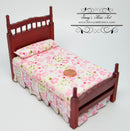 1:12 Dollhouse Miniature Mahogany Single Bed / Miniature Furniture AZ CL10064