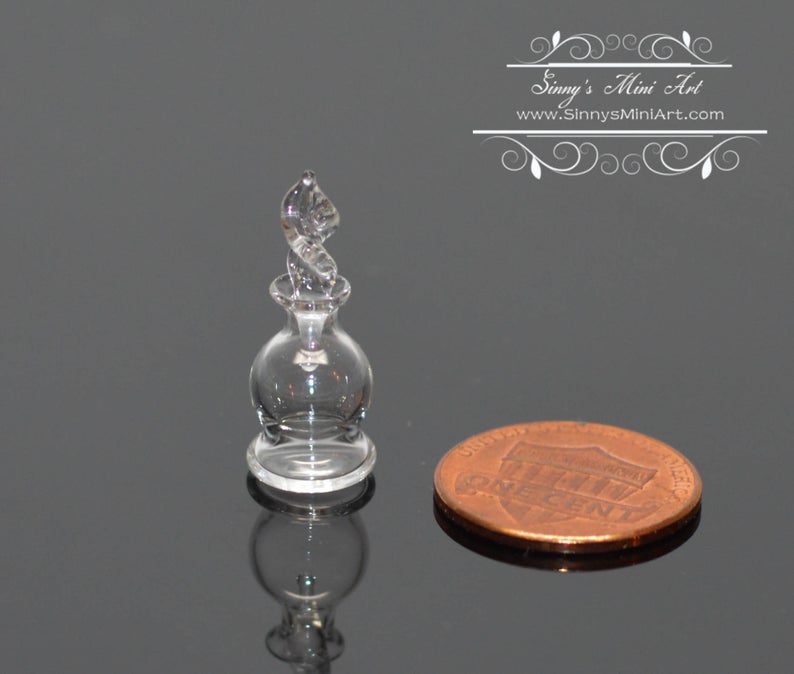 1:12 Dollhouse Miniature Glass Jar with Clear Stopper BD HB514