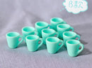 10 PC of 1:12 Dollhouse Miniature Turquoise Cup F41-A