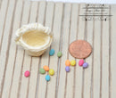 BO 1:12 Dollhouse Miniature Easter Eggs in Natural Basket BD H091