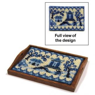 1:12 Dollhouse Needlepoint Rray Cloth kit – Willow Pattern JGD 2302