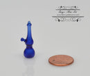 1:12 Dollhouse Miniature Glass Blue Smoking Pipe HB419