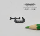 1:12 Dollhouse Miniature Clamp,C, Gunmetal Miniature Tool IM 0156-1