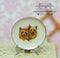 1:12 Dollhouse Miniature Decorative Yorkie Plate BB CDDU-6