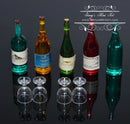 1:12 Dollhouse Miniature Wine Champagne Bottle with Glasses AZ G7330