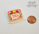 1:12 Dollhouse Miniature Happy Birthday Sheet Cake BD K2321