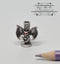 1:12 Dollhouse Miniature Bat Gargoyle Candle Holder/ Miniature Halloween BD H013