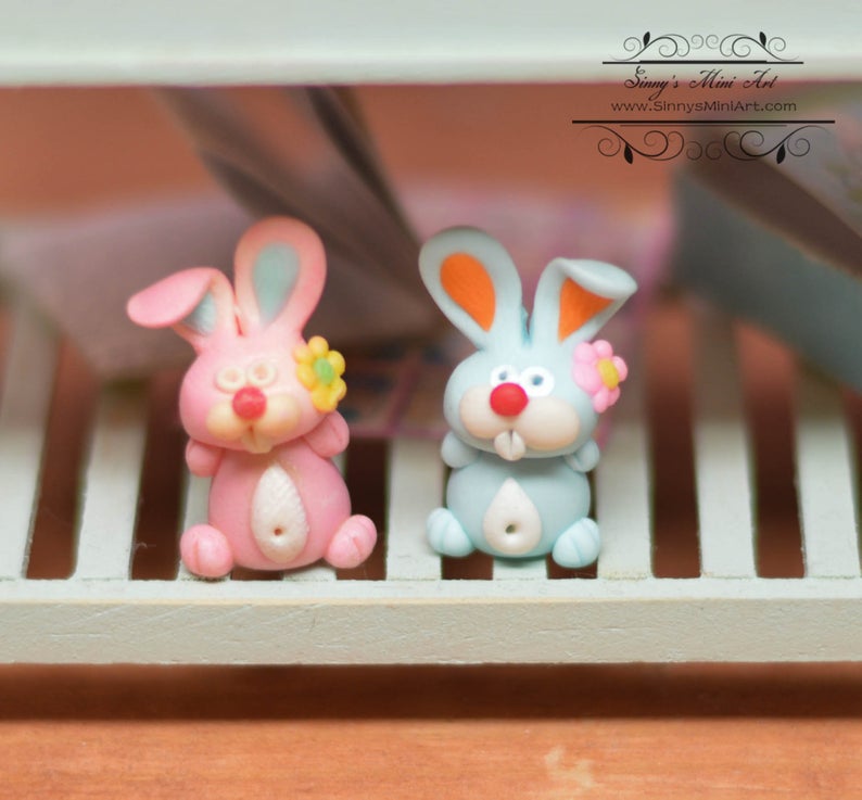 BO 1:12 Dollhouse Miniature Bunny BD MF005 MF015