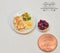 1:12 Dollhouse Miniature Turkey Dinner Plate with Cranberry Sade BD F281