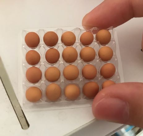 1:6 Dollhouse Miniature Eggs with Egg Carton/ Doll Food HMN 957