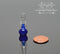 1:12 Dollhouse Miniature Glass Hurricane Lamp with Blue Base BD HB330
