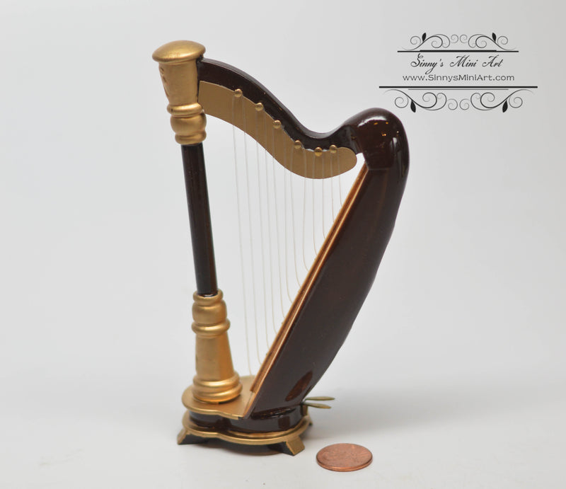1:12 Dollhouse Miniature Harp Miniature Instrument E35