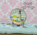 1:12 Dollhouse Miniature Decorative Lighthouse Plate BB CDD593-2