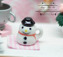 1:12 Dollhouse Miniature Snowman Mug with Removable Top Hat BD B336/AZ G6463