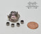 1:12 dollhouse Miniature Tea Pot Tea Cup Silver Twirl A89-A