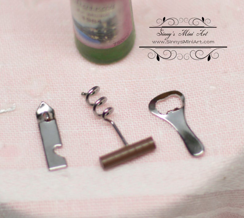 1:12 Dollhouse Miniature Can Opener Set/Miniature Wine Opener AZ IM65552/B0447