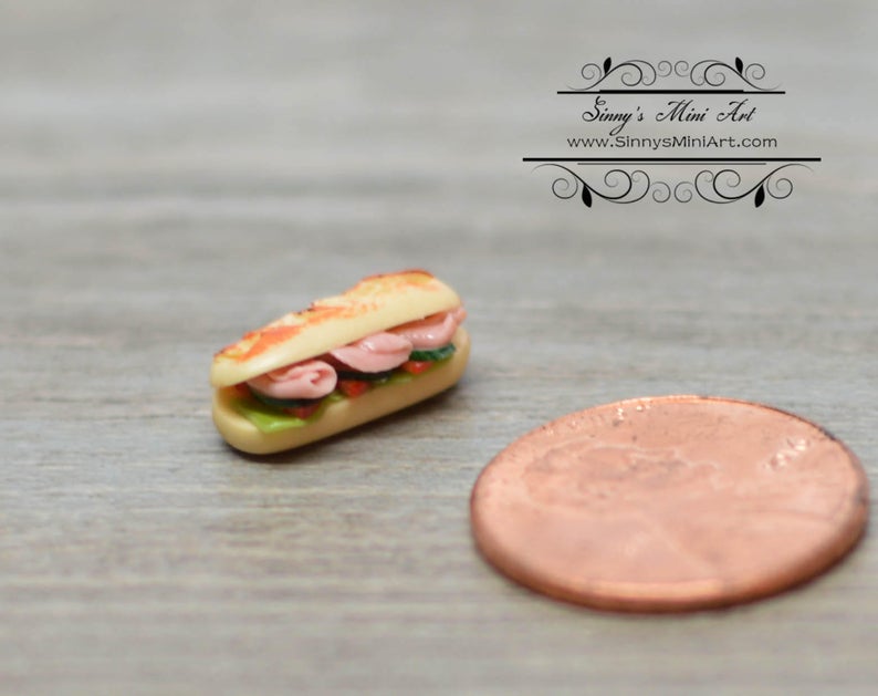 1:12 Dollhouse Miniature Subway Sandwich/ Miniature Sandwich BD F109