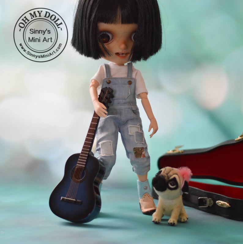 1:6 Miniature Guitar for Blythe/ Doll Guitar/ Pullip/ Azone/ Licca MJC30