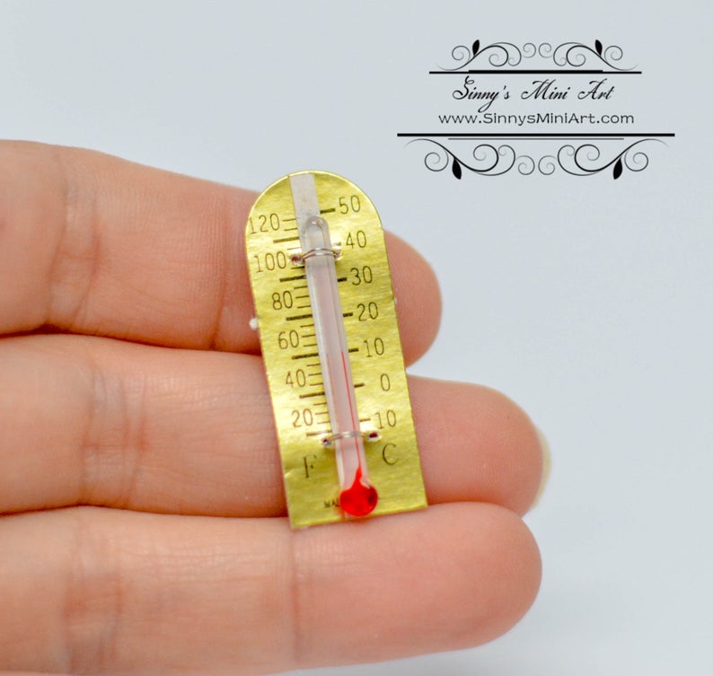 1:12 Dollhouse Miniature Thermometer / Wall Thermometer AZ IM65017