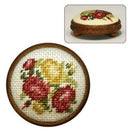 1:12 Dollhouse Needlepoint Footstool Kit Summer Roses JGD 6017